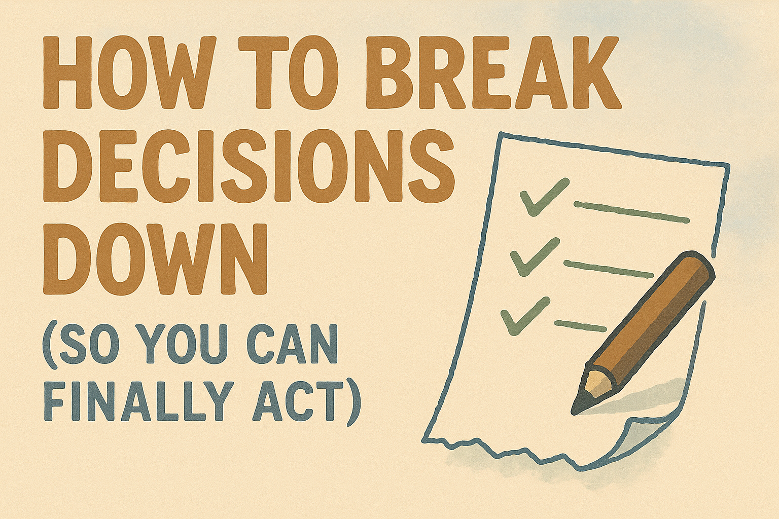 How to Break Decisions Down (So You Can Finally Act)